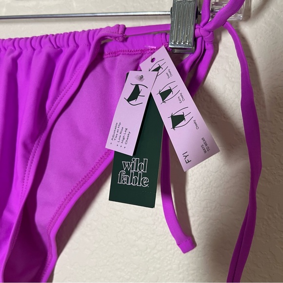 NWT Wild Fable Super Cheeky Purple Bikini Bottoms Size Small - Picture 3 of 3